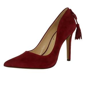 Jessica Simpson red pumps